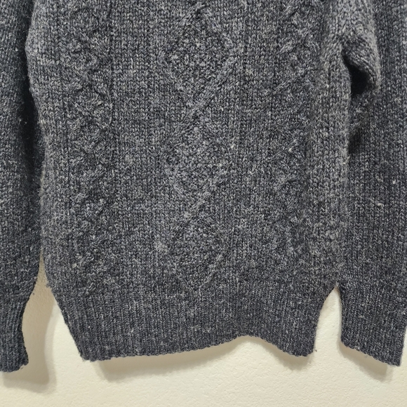 Vintage Glen Carron Gray 100% Virgin Wool Sweater S - Picture 3 of 12